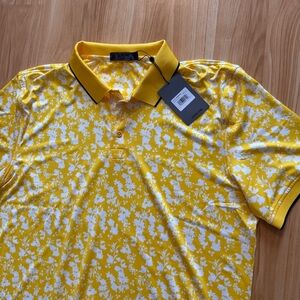 NEW- G Fore G4 Floral Performance Stretch Polo Collared Golf Shirt- Men’s XL